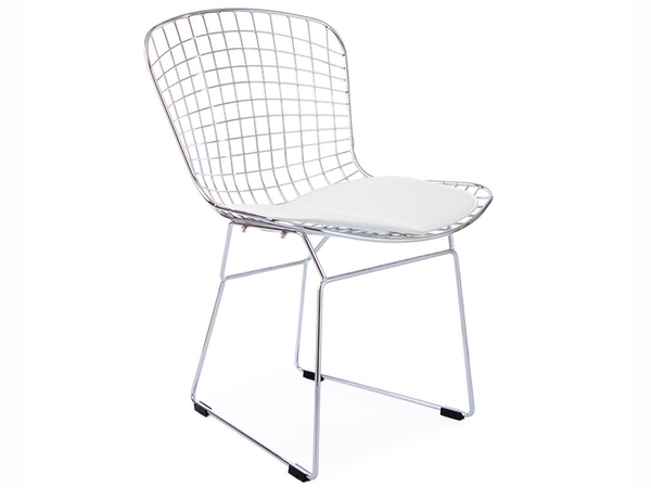 Bertoia Wire Side Stuh - Weiß