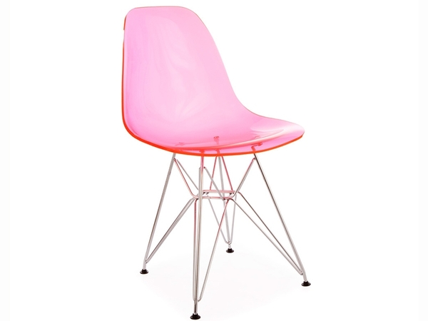 DSR Stuhl - Durchsichtig Rosa