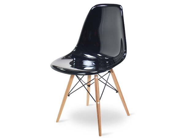 DSW Stuhl - Schwarz Glänzend