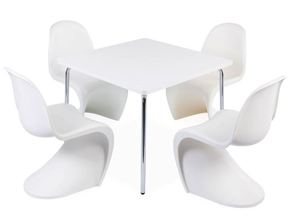 Kinder Tisch Olivier - 4 Panton Stühle